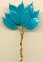 Dark Turquoise Large Leaves